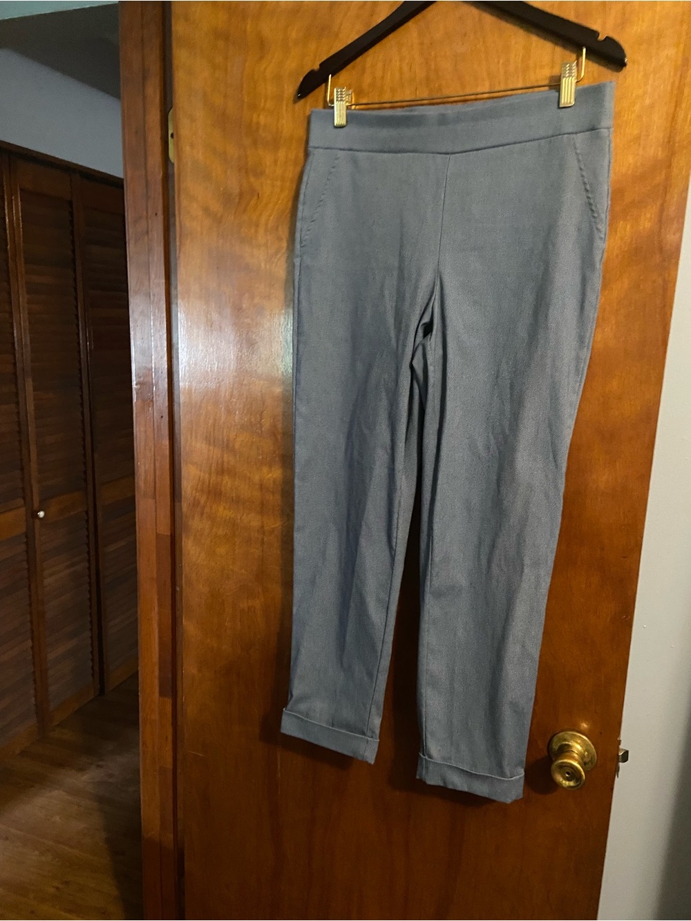 Women's Pull-On Ankle Pants in Slate Gray